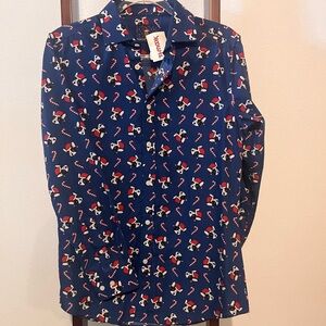 Blue Patterned Men's Shirt